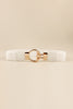 Circle Shape Buckle Zinc Alloy Buckle PU Leather Belt-Teresa's Fashionista LLC