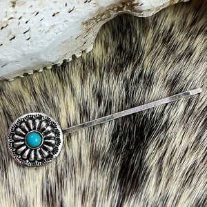 Turquoise Alloy Hairpin - Teresa's Fashionista LLC