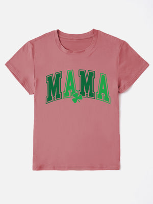 MAMA Round Neck Short Sleeve T-Shirt-Teresa's Fashionista LLC