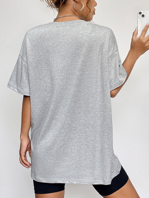 Round Neck Short Sleeve Ghost Graphic T-Shirt - Teresa's Fashionista LLC