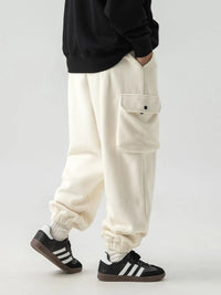 Men's Plus Size Elastic Waist Joggers with Pockets