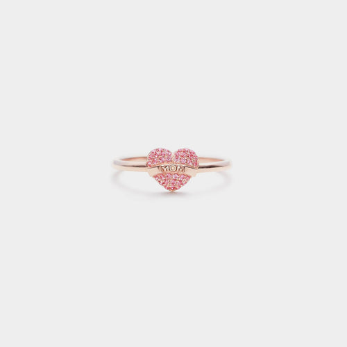 MOM Heart Shape 925 Sterling Silver Engraved Ring-Teresa's Fashionista LLC