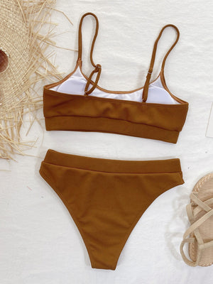 Scoop Neck Spaghetti Strap Two-Piece Swim Set-Teresa's Fashionista LLC