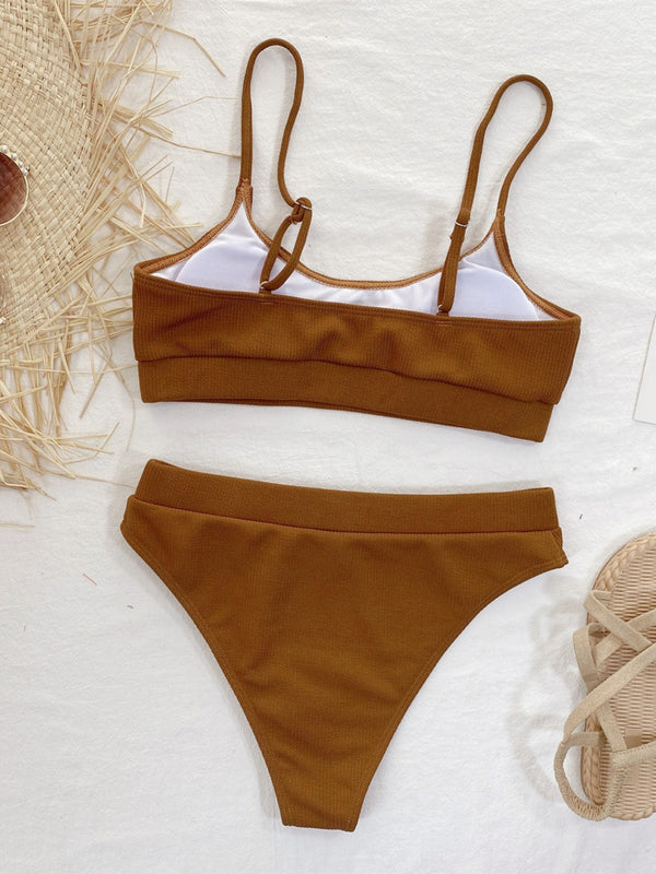 Scoop Neck Spaghetti Strap Two-Piece Swim Set-Teresa's Fashionista LLC