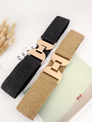 Alloy Buckle Elastic Belt-Teresa's Fashionista LLC