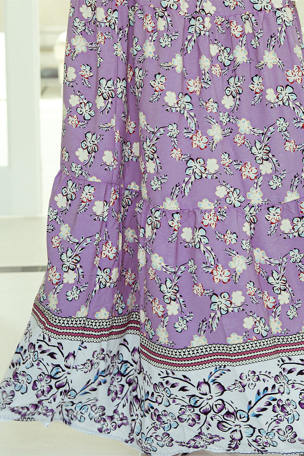 Tiered Printed Elastic Waist Skirt-Teresa's Fashionista LLC