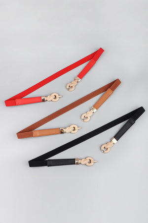 Zinc Alloy Buckle PU Leather Belt-Teresa's Fashionista LLC