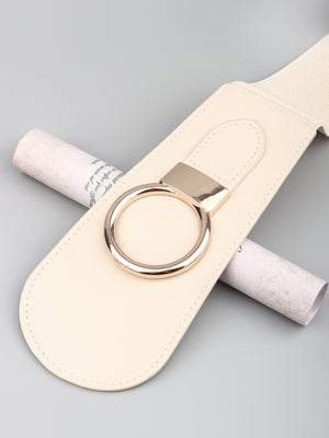 PU Elastic Wide Belt with Alloy Buckle-Teresa's Fashionista LLC