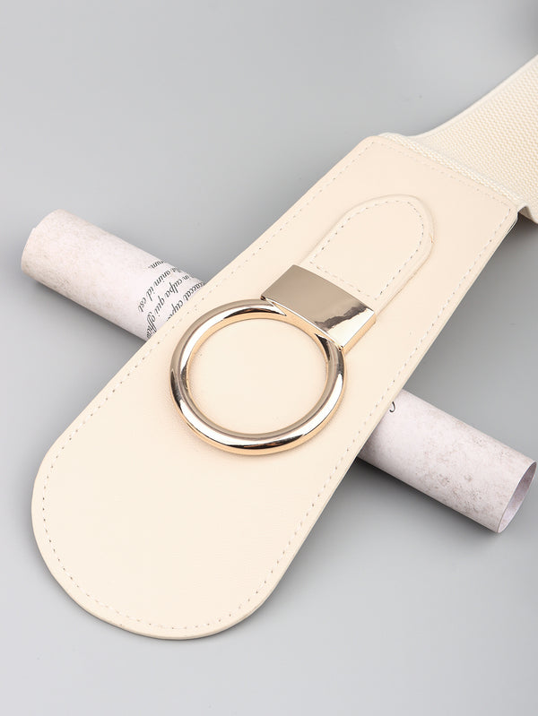 PU Elastic Wide Belt with Alloy Buckle-Teresa's Fashionista LLC