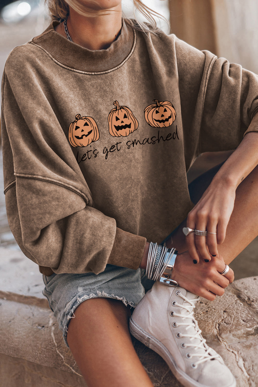 LET'S GET SMASHED Graphic Sweatshirt - Teresa's Fashionista LLC