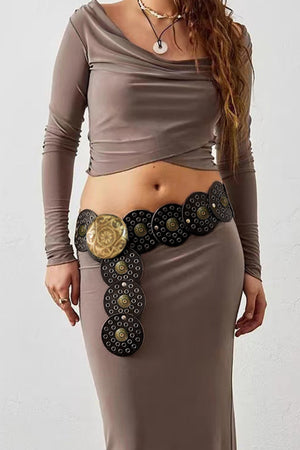 Vintage PU Leather Wide Belt-Teresa's Fashionista LLC