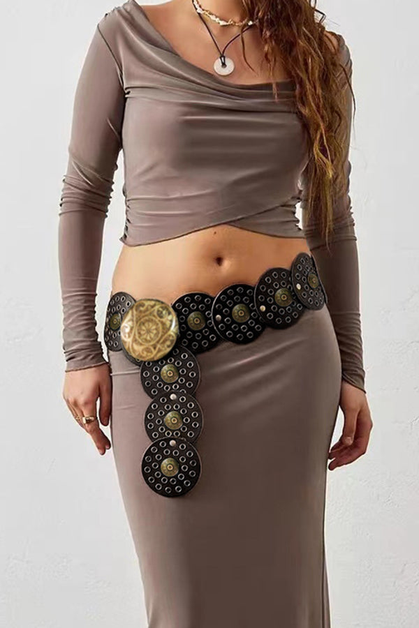 Vintage PU Leather Wide Belt-Teresa's Fashionista LLC