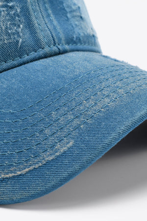Distressed Adjustable Baseball Cap-Teresa's Fashionista LLC