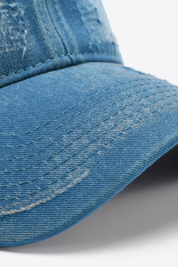 Distressed Adjustable Baseball Cap-Teresa's Fashionista LLC