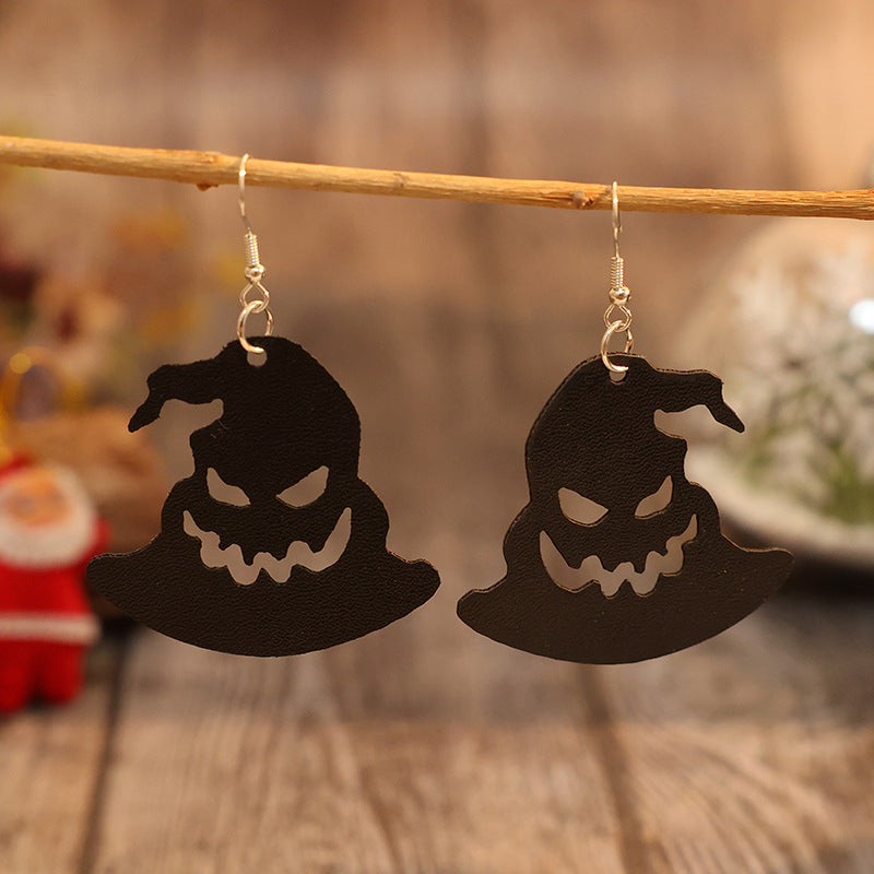 PU Leather Hat Shape Earrings - Teresa's Fashionista LLC