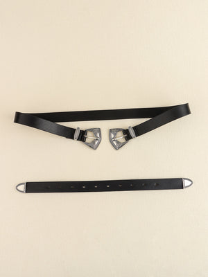 Double Buckle PU Leather Belt-Teresa's Fashionista LLC