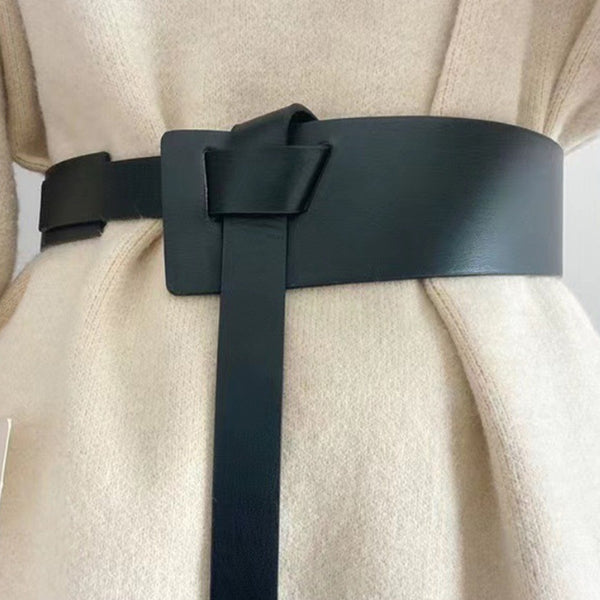 Knot Detail PU Belt-Teresa's Fashionista LLC
