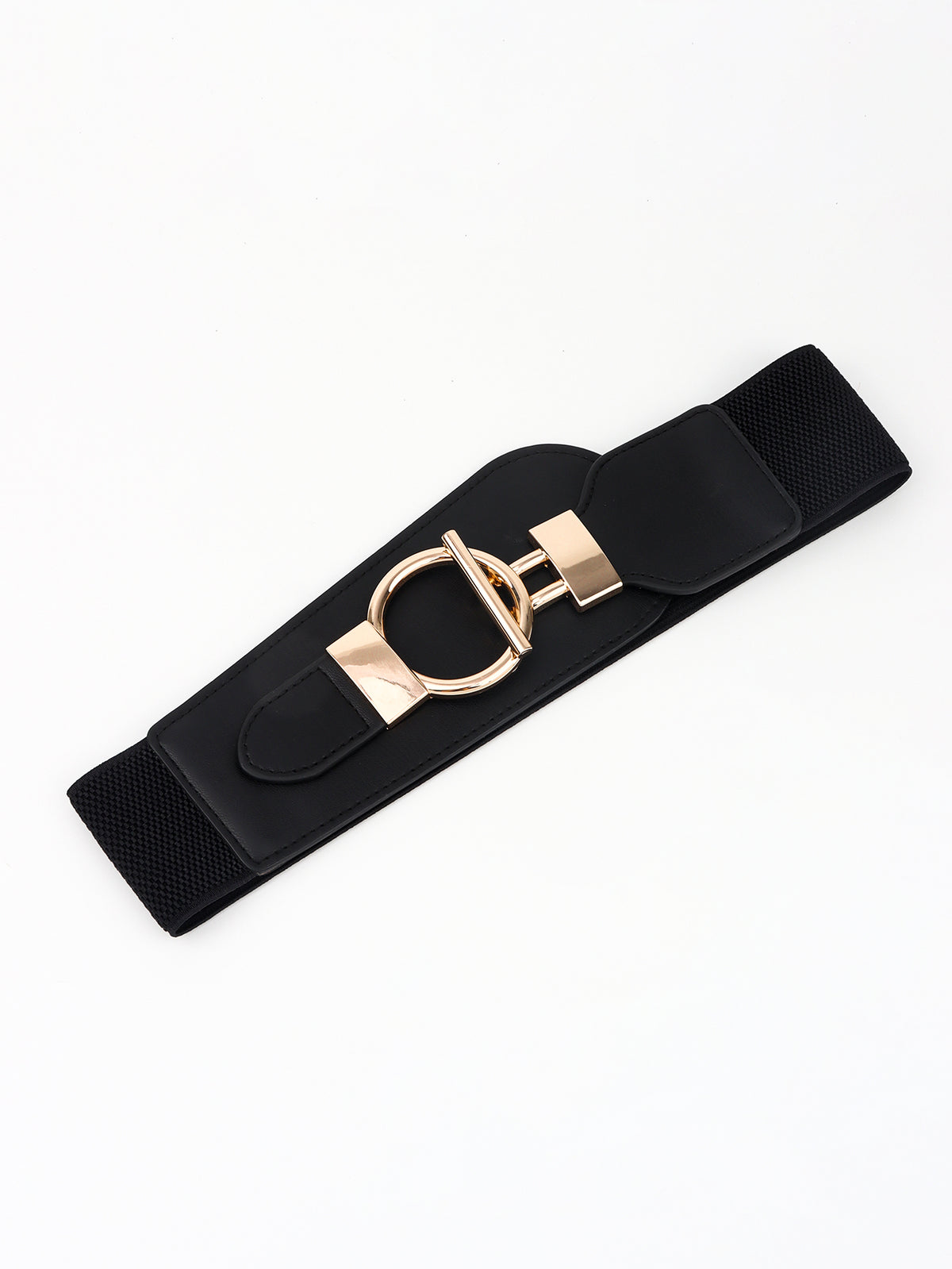 PU Elastic Wide Belt with Alloy Buckle-Teresa&#39;s Fashionista LLC