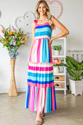 Striped Sleeveless Maxi Dress-Teresa's Fashionista LLC