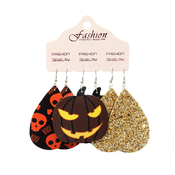 Teardrop Shape Halloween Theme Dangle Earrings - Teresa's Fashionista LLC
