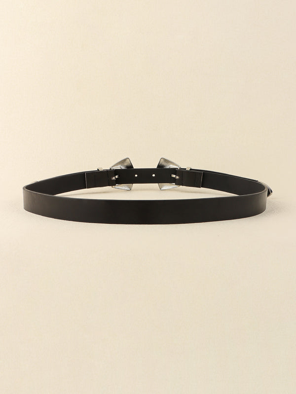 Double Buckle PU Leather Belt-Teresa's Fashionista LLC