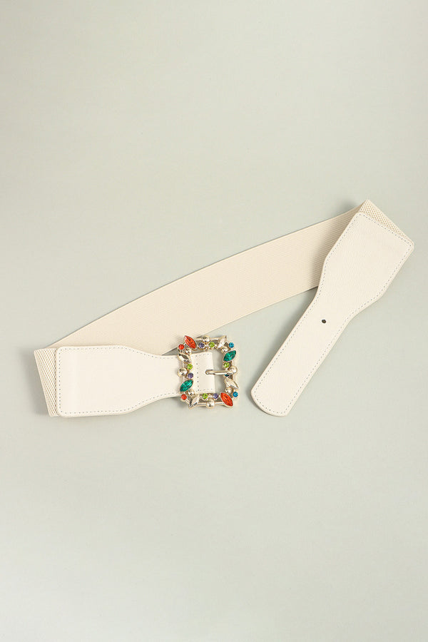 Multicolored Leaf Buckle Elastic Belt-Teresa's Fashionista LLC