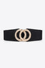 Circle Buckle Elastic Wide PU Belt-Teresa's Fashionista LLC