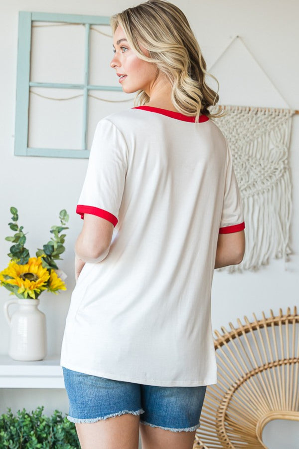 Heimish Full Size USA Contrast Trim Short Sleeve T-Shirt-Teresa's Fashionista LLC
