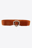 Pearl Heart Buckle Elastic Belt-Teresa's Fashionista LLC