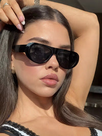 Oval Frame Sunglasses with UV Protection