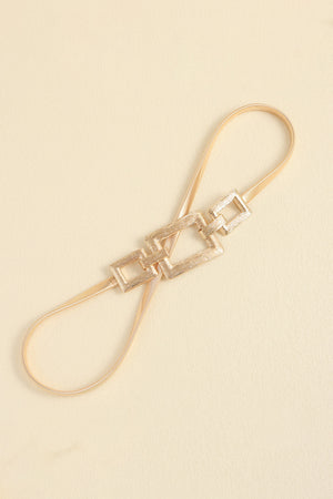 Square Shape Zinc Alloy Buckle Iron Belt-Teresa's Fashionista LLC