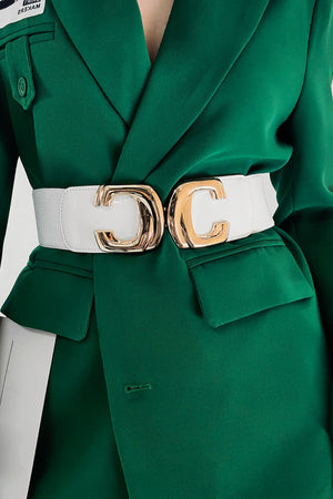 Zinc Alloy Buckle Elastic Wide Belt-Teresa's Fashionista LLC