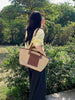 P25037 Straw Tote Bag w/Front Pocket