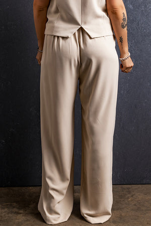 Ruched Wide Leg Pants with Pockets-Teresa's Fashionista LLC