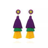 Layered Tassel Drop Earrings