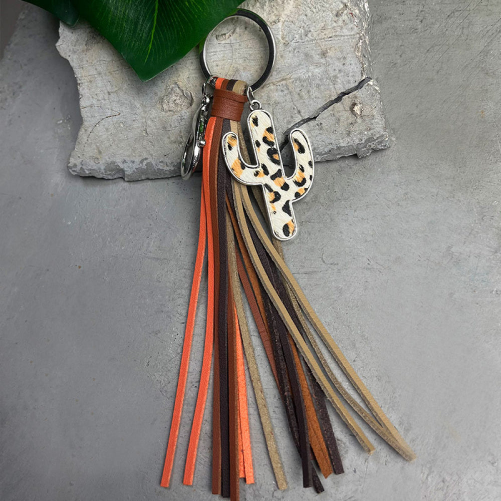 Cactus Keychain with Tassel-Teresa&#39;s Fashionista LLC