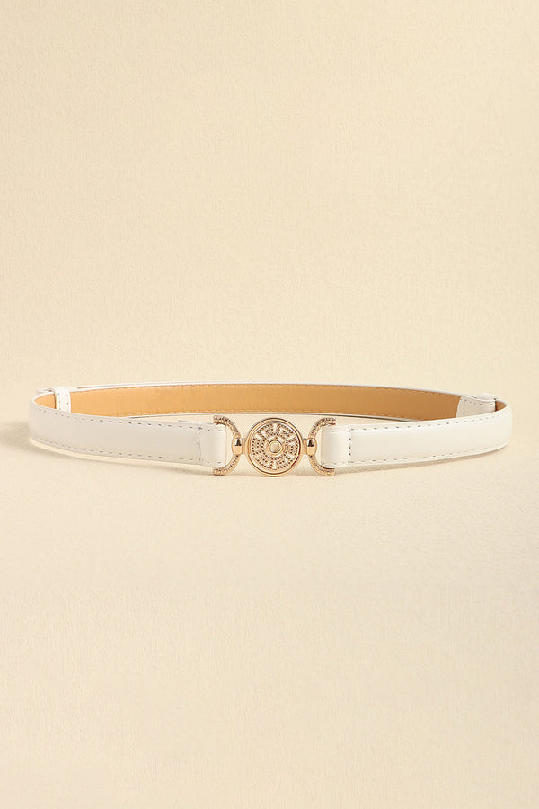 Rhinestone Decor PU Leather Belt-Teresa's Fashionista LLC
