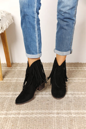Legend Women's Fringe Cowboy Western Ankle Boots-Teresa's Fashionista LLC