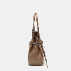 Nicole Lee USA Side Braided Tassel Inlaid Rhinestone Embroidery Hobo Bag-Teresa's Fashionista LLC