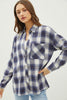 Be Cool Plaid Flannel Button Down Shirt with Chest Pocket - Teresa's Fashionista LLC