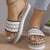 Geometric Weave Platform Sandals-Teresa's Fashionista LLC
