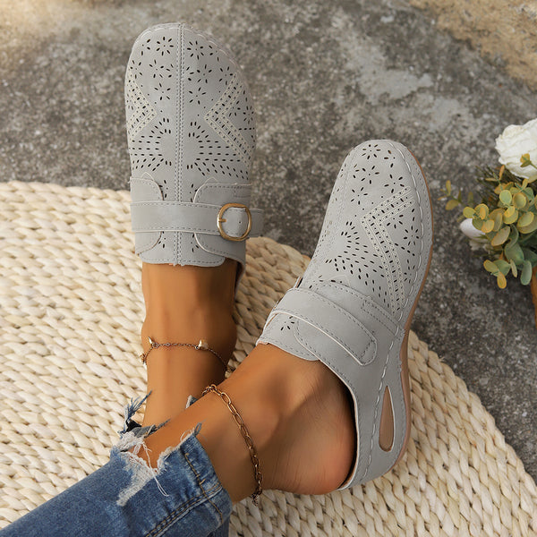 Suede Round Toe Wedge Sandals-Teresa's Fashionista LLC