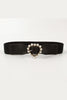 Pearl Heart Buckle Elastic Belt-Teresa's Fashionista LLC