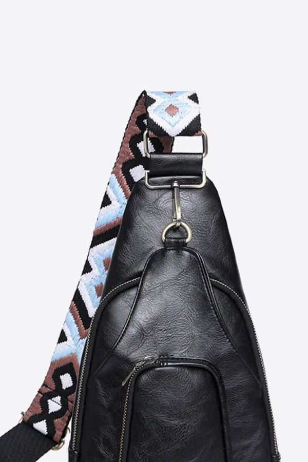 Adored Take A Trip PU Leather Sling Bag-Teresa's Fashionista LLC