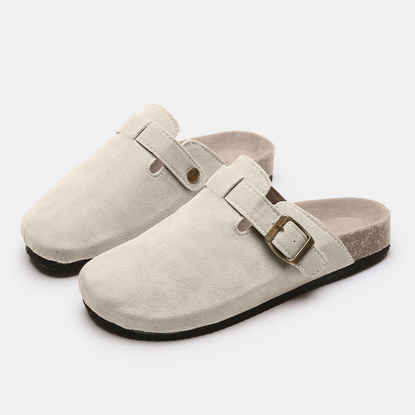 Suede Closed Toe Buckle Slide-Teresa's Fashionista LLC