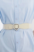 Pearl Heart Buckle Elastic Belt-Teresa's Fashionista LLC