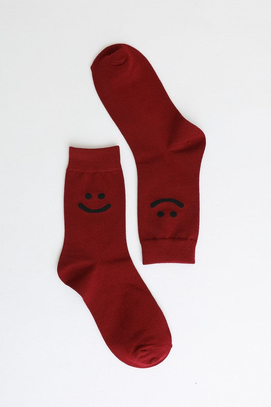 Smiley Face Crew Socks-Teresa's Fashionista LLC