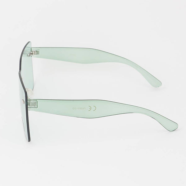 Rimless Bright Square Sunglasses