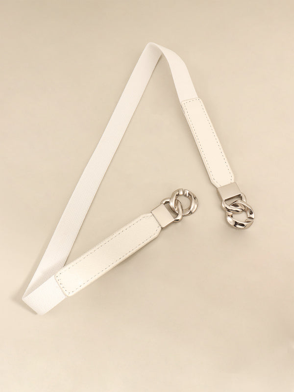 Zinc Alloy Buckle Elastic PU Belt-Teresa's Fashionista LLC