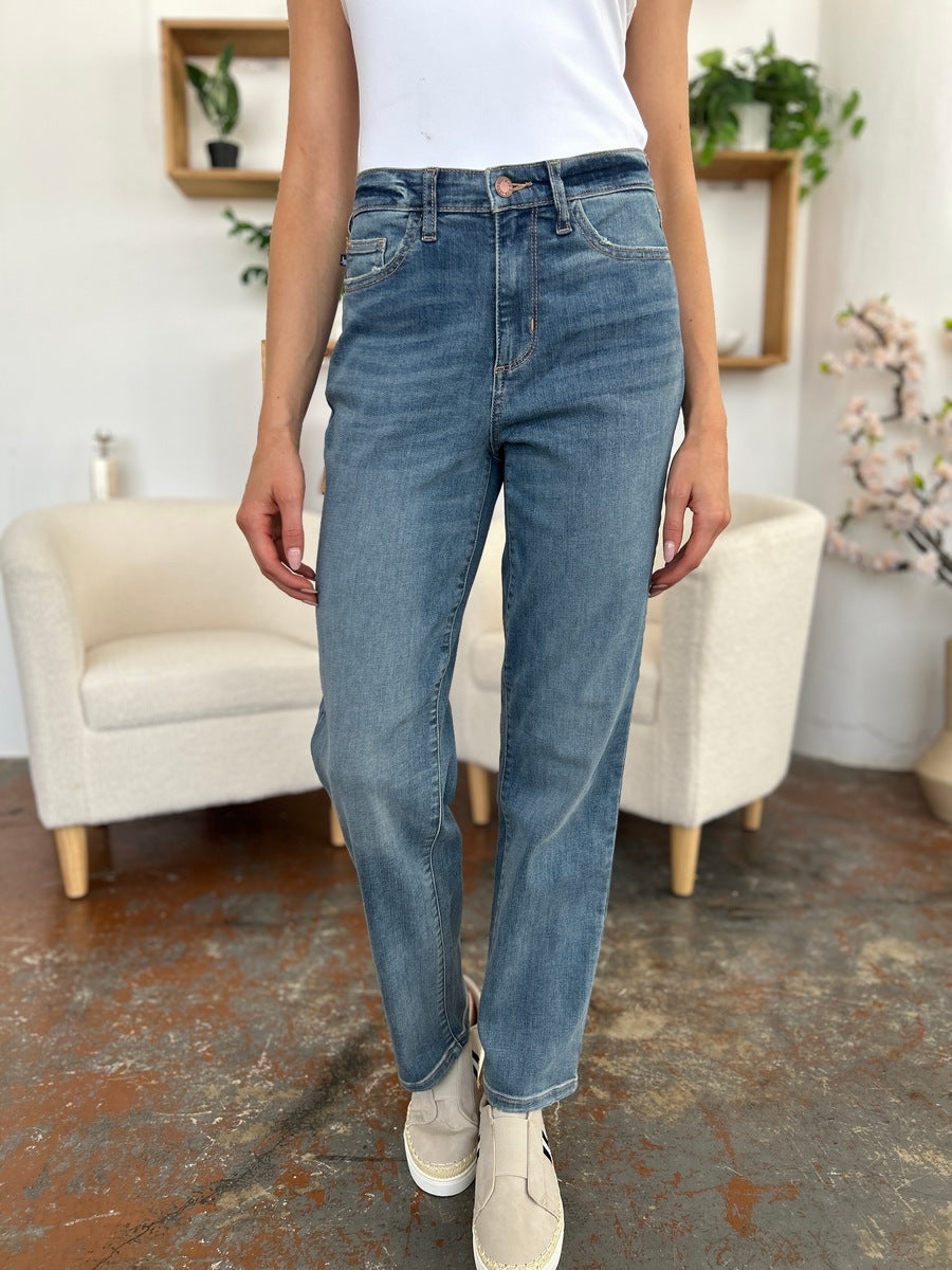 Judy Blue Full Size High Waist Straight Jeans - Teresa's Fashionista LLC